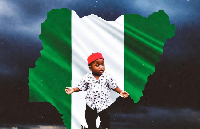 excited Nigerian toddler